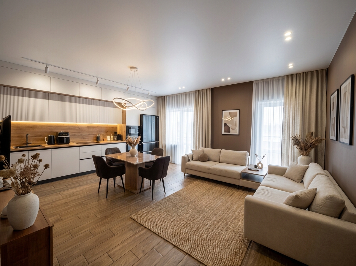 Дизайн гостиной в стиле Минимализм — фото интерьера от нейросети RoomGPT