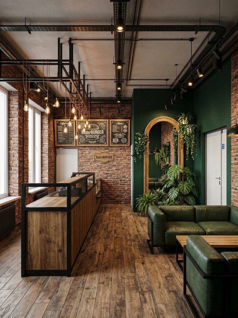 Дизайн кухни в стиле Лофт — фото интерьера от нейросети RoomGPT