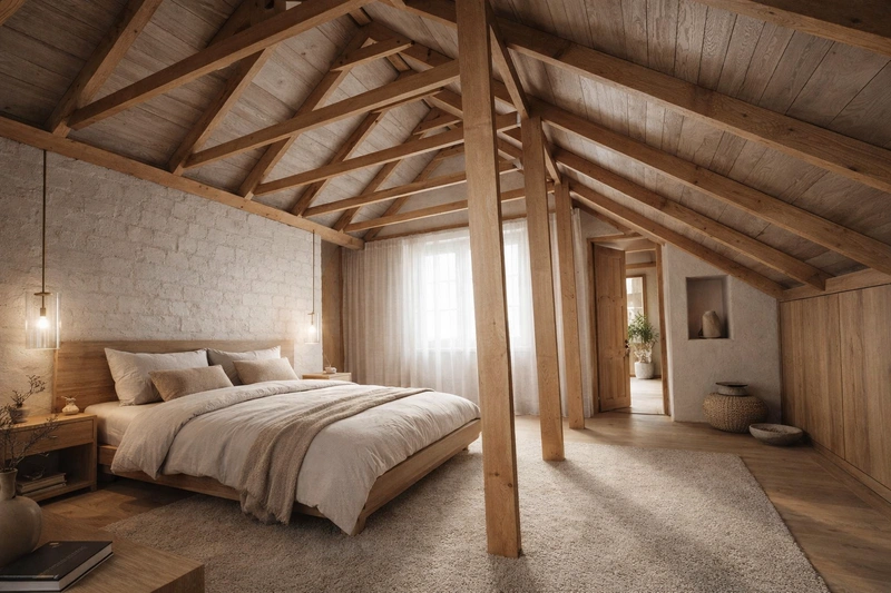 Дизайн спальни в стиле Japandi — фото интерьера от нейросети RoomGPT