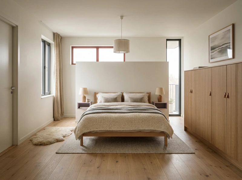 Дизайн интерьера в стиле Хюгге — Спальня от нейросети RoomGPT