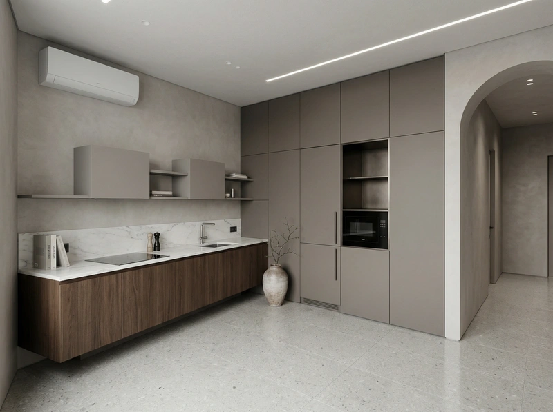 Дизайн кухни в стиле Минимализм — фото интерьера от нейросети RoomGPT