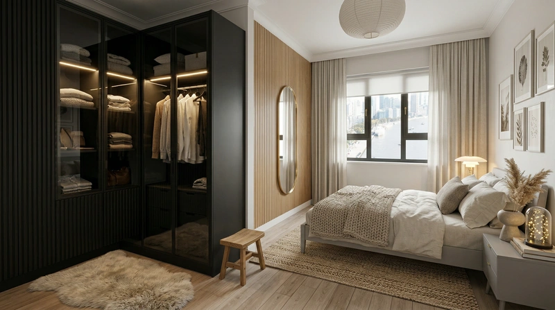 Дизайн интерьера в стиле Хюгге — Спальня от нейросети RoomGPT