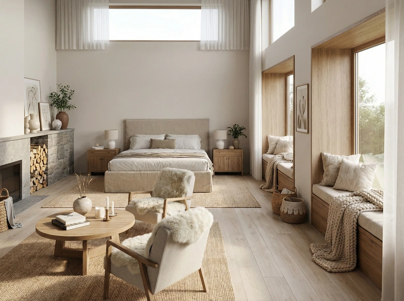 Дизайн интерьера в стиле Хюгге — Гостиная от нейросети RoomGPT