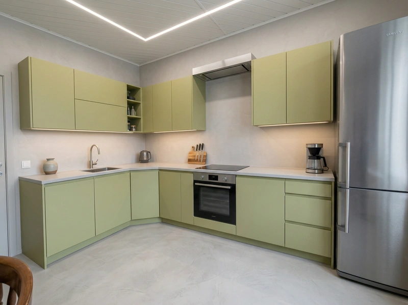 Дизайн кухни в стиле Минимализм — фото интерьера от нейросети RoomGPT