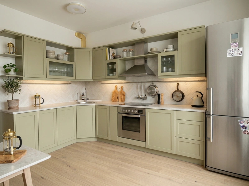 Дизайн кухни в стиле Сканди — фото интерьера от нейросети RoomGPT