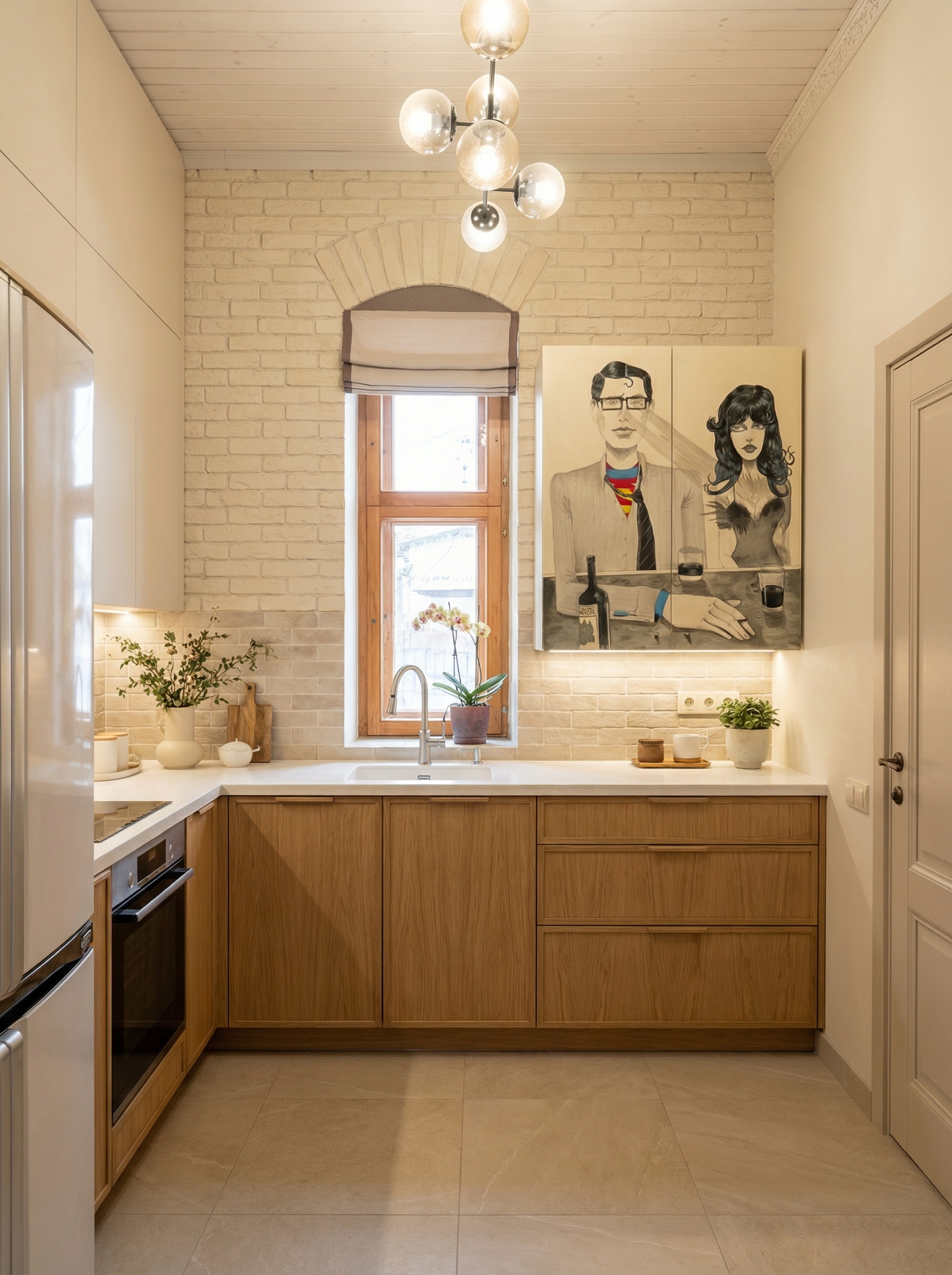 Дизайн кухни в стиле Japandi — фото интерьера от нейросети RoomGPT