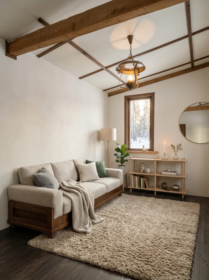 Дизайн интерьера в стиле Хюгге — Гостиная от нейросети RoomGPT