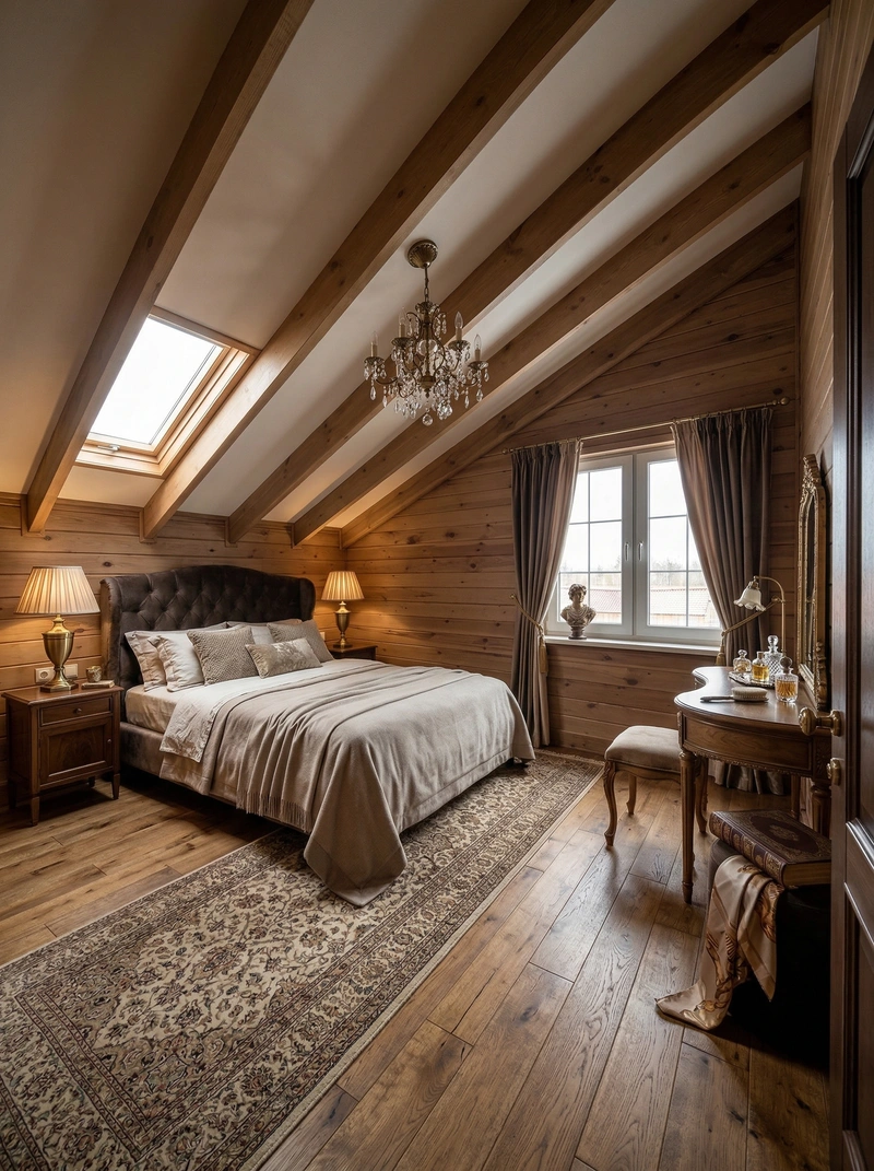 Дизайн спальни в стиле Классика — фото интерьера от нейросети RoomGPT