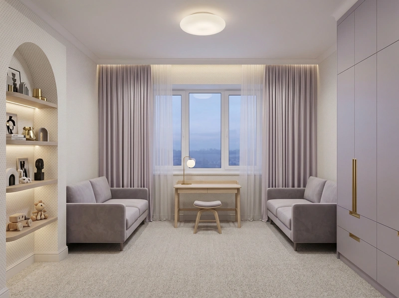 Дизайн детской в стиле Минимализм — фото интерьера от нейросети RoomGPT