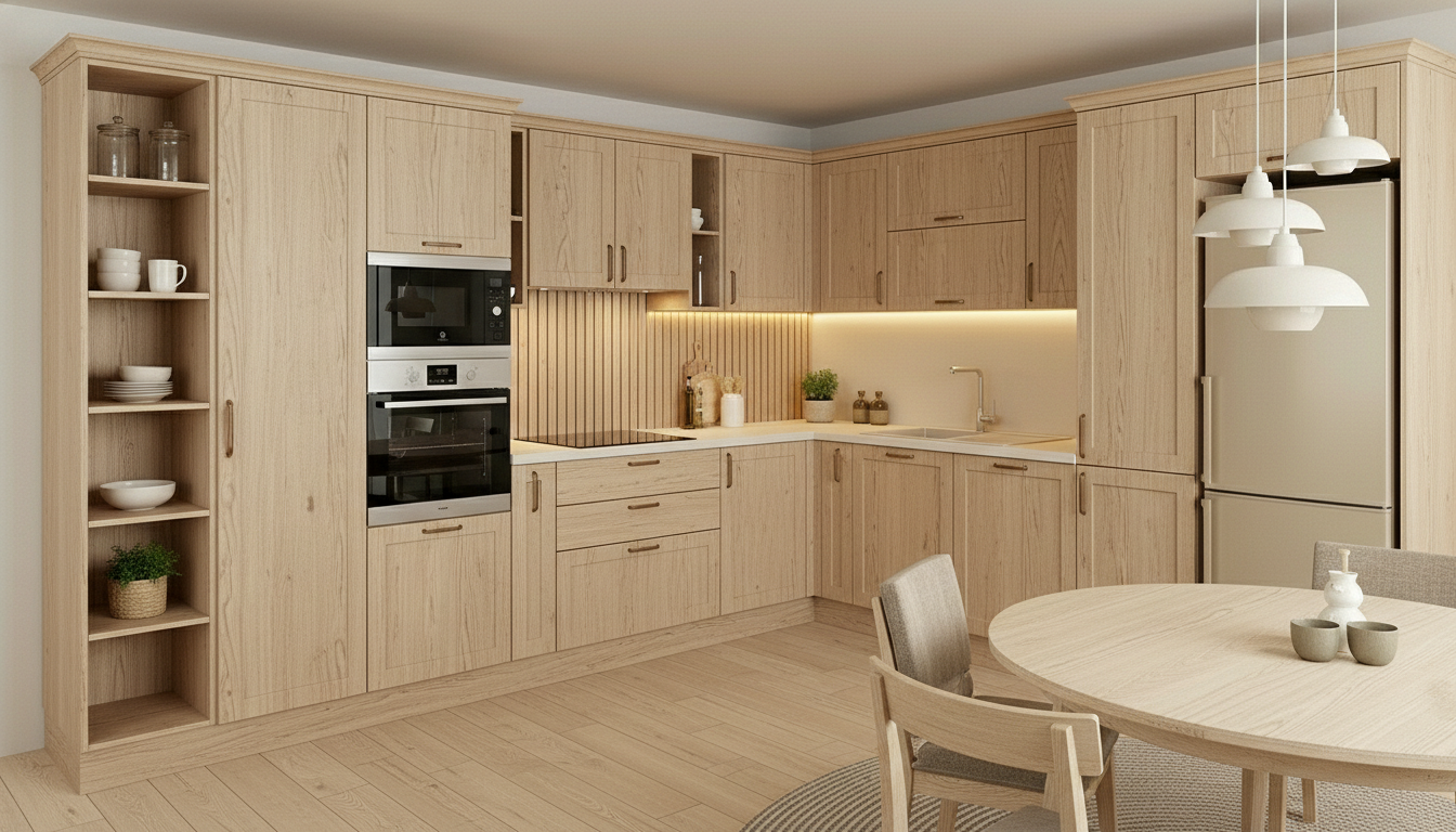 Дизайн кухни в стиле Хюгге — фото интерьера от нейросети RoomGPT