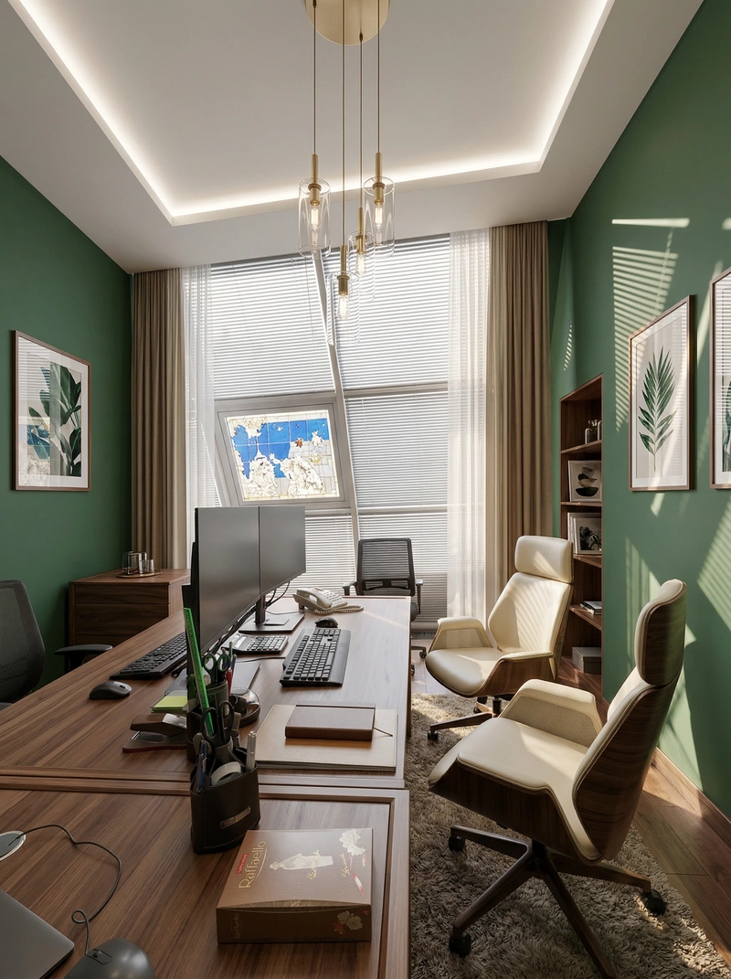 Дизайн интерьера в стиле Контемпорари — Гостиная от нейросети RoomGPT