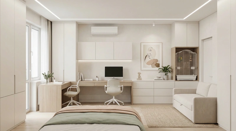 Дизайн интерьера в стиле Минимализм — Детская от нейросети RoomGPT