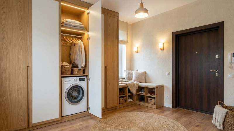 Дизайн интерьера в стиле Хюгге — Прихожая от нейросети RoomGPT