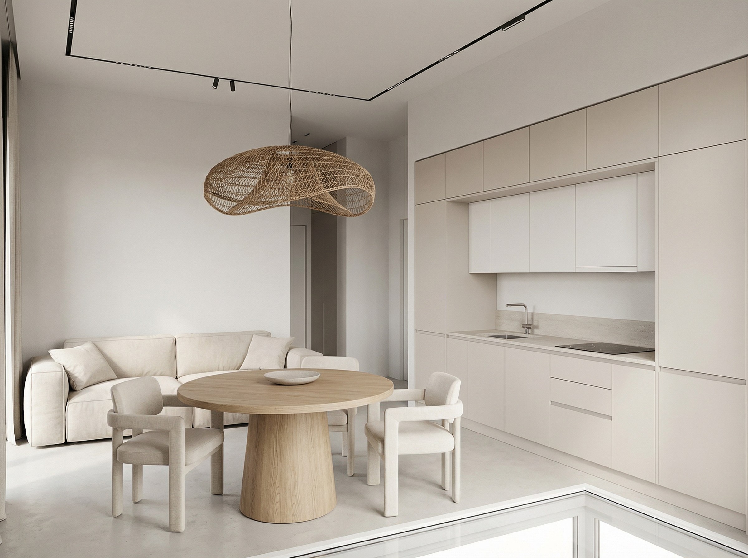 Дизайн кухни в стиле Минимализм — фото интерьера от нейросети RoomGPT