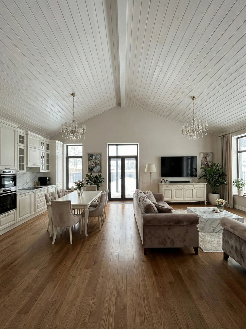 Дизайн интерьера в стиле Классика — Гостиная от нейросети RoomGPT