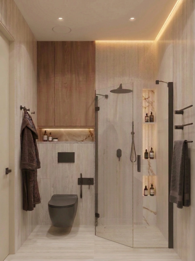 Дизайн ванной в стиле Минимализм — фото интерьера от нейросети RoomGPT