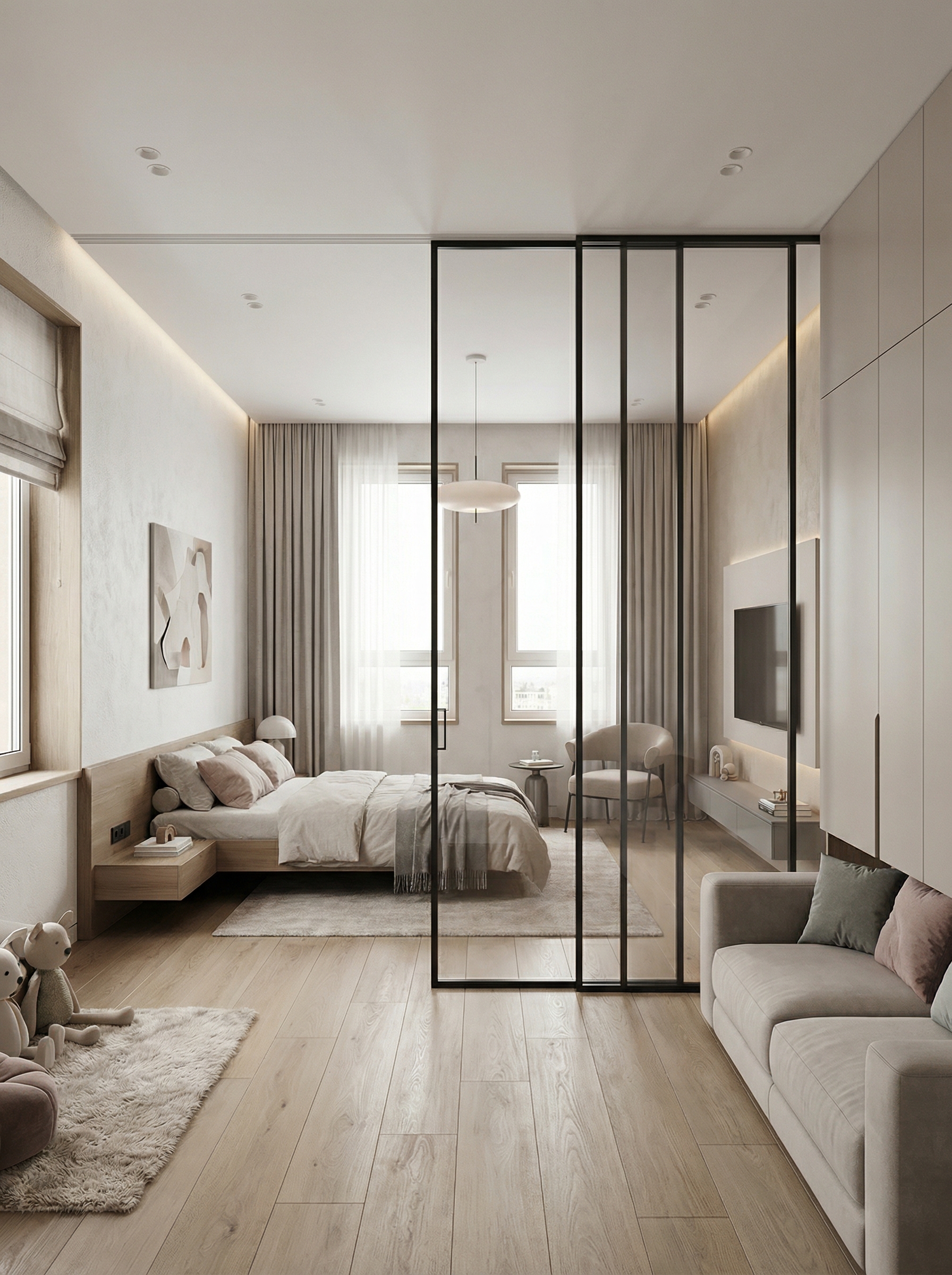 Дизайн детской в стиле Минимализм — фото интерьера от нейросети RoomGPT