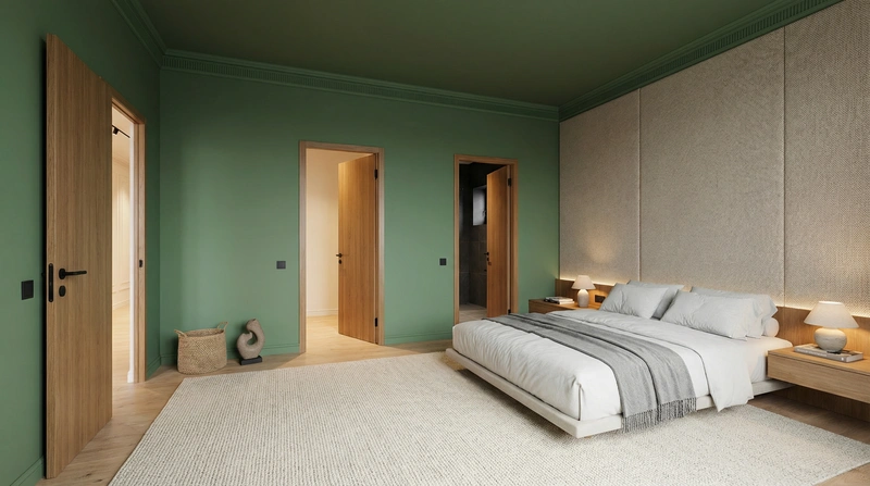 Дизайн спальни в стиле Минимализм — фото интерьера от нейросети RoomGPT