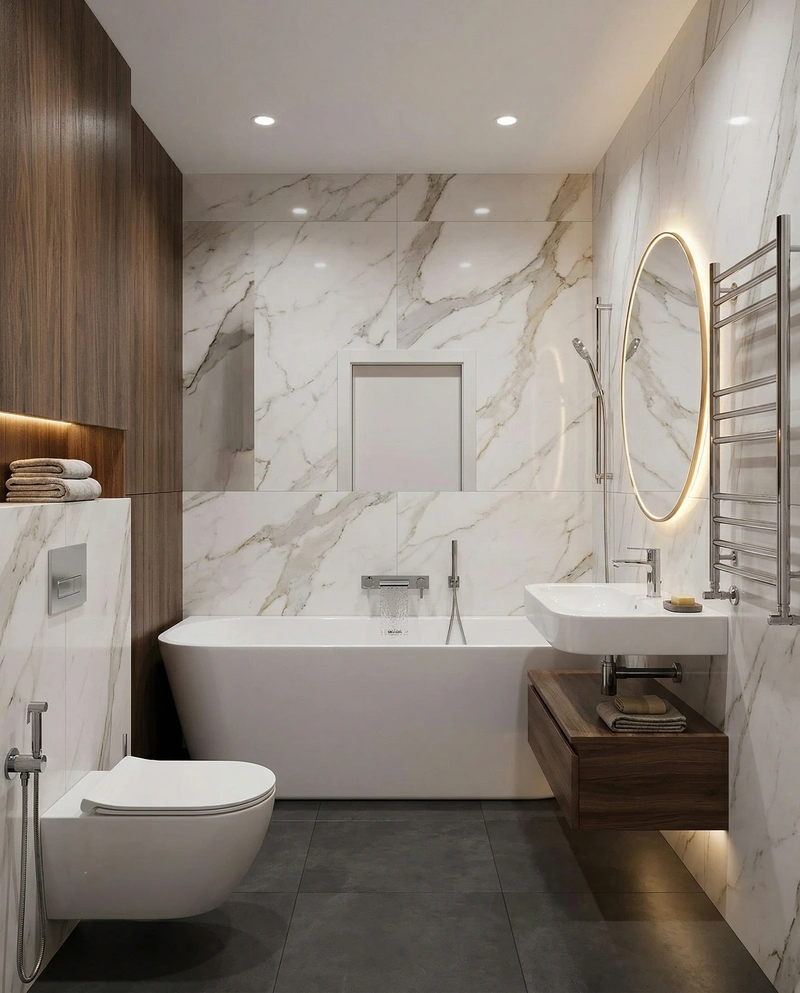 Дизайн ванной в стиле Без стиля — фото интерьера от нейросети RoomGPT