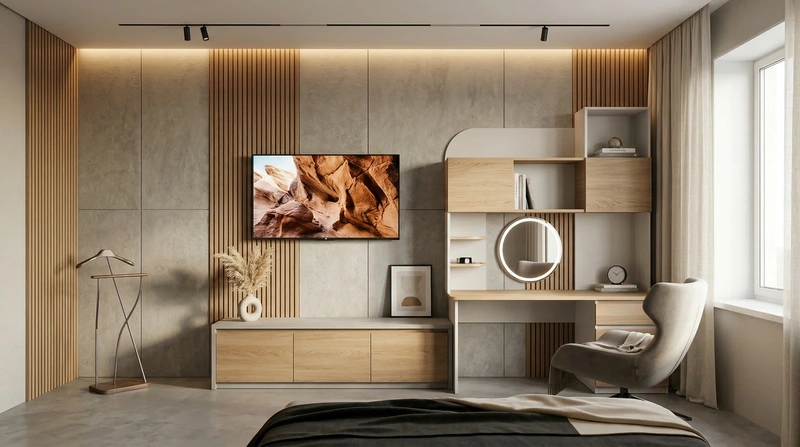 Дизайн интерьера в стиле Минимализм — Гостиная от нейросети RoomGPT