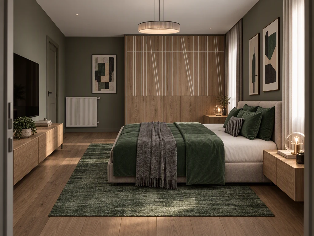 Дизайн кабинета в стиле Контемпорари — фото интерьера от нейросети RoomGPT
