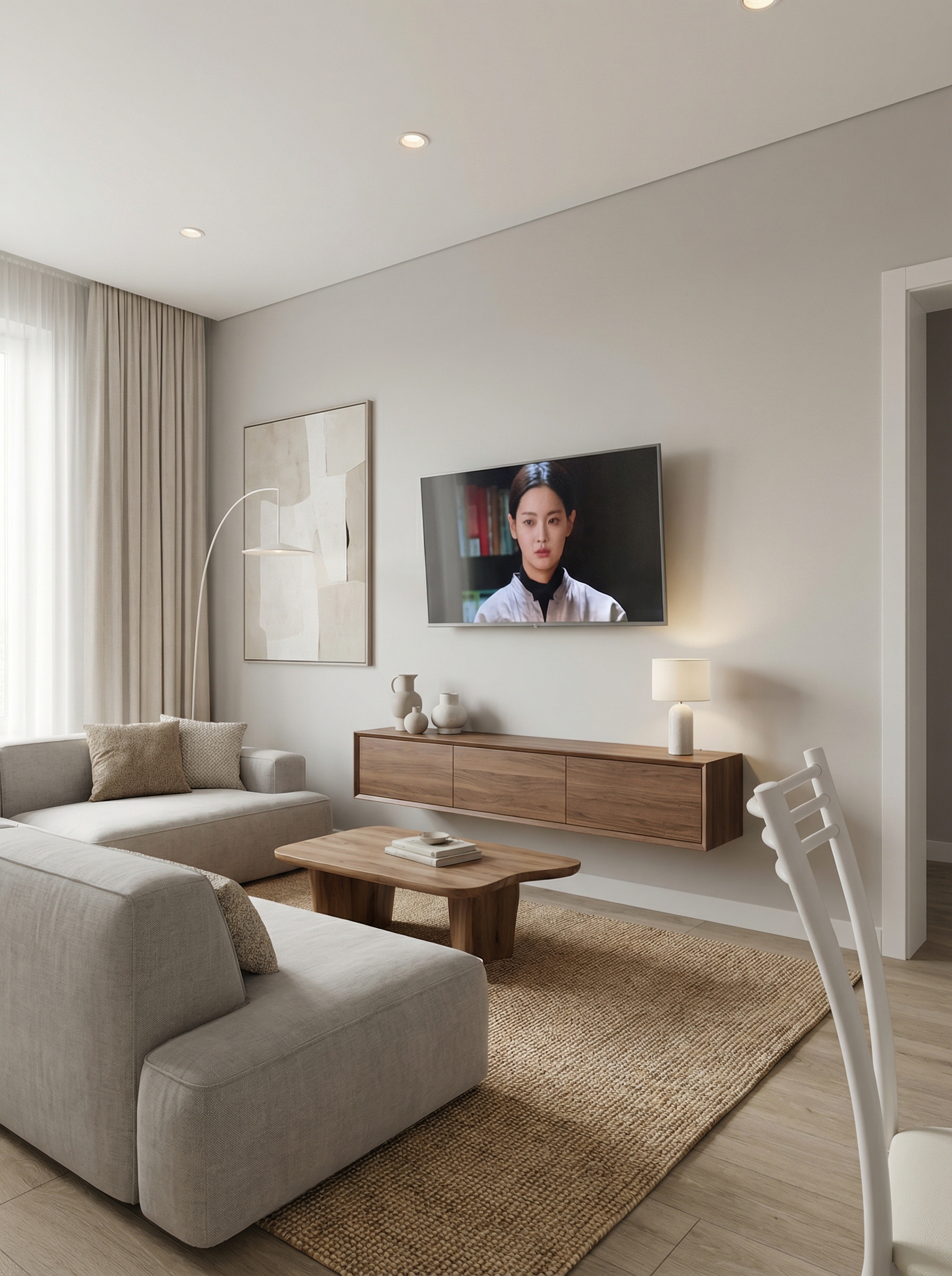 Дизайн гостиной в стиле Минимализм — фото интерьера от нейросети RoomGPT