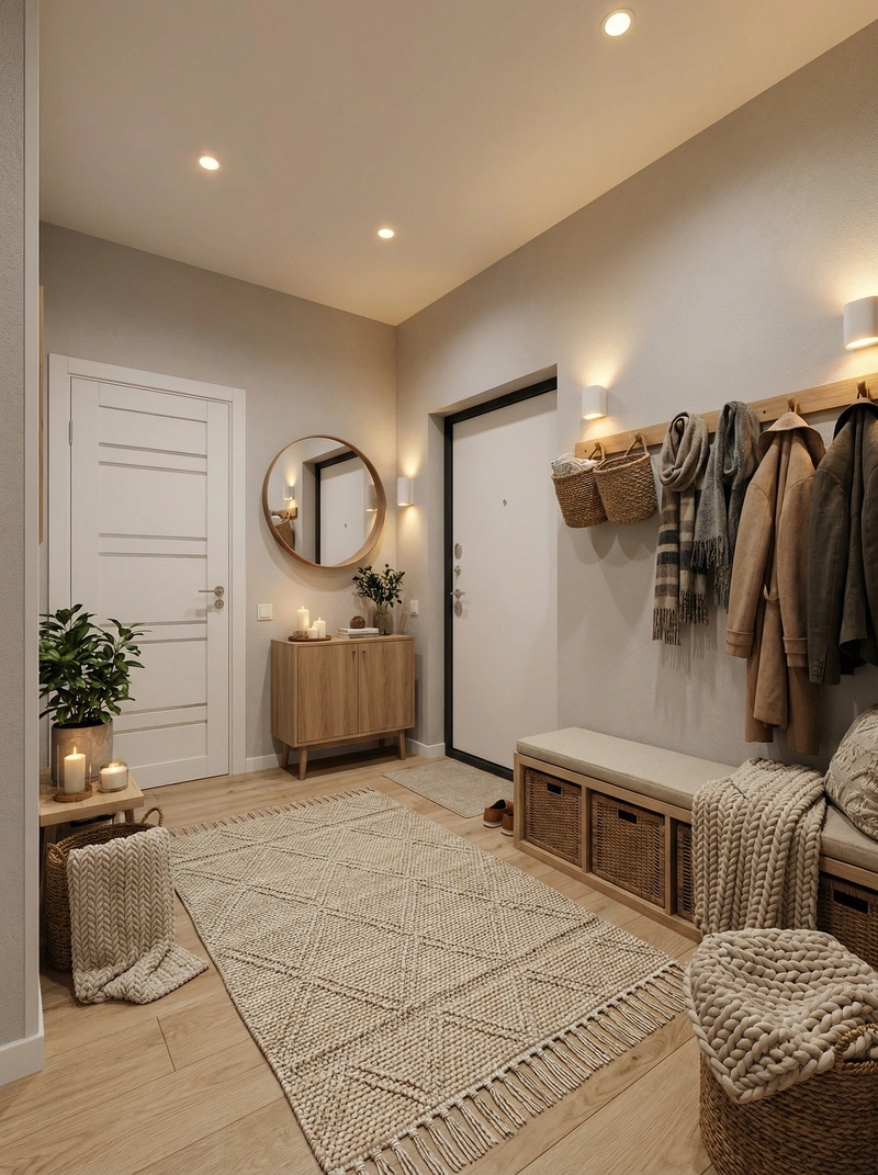 Дизайн интерьера в стиле Хюгге — Прихожая от нейросети RoomGPT