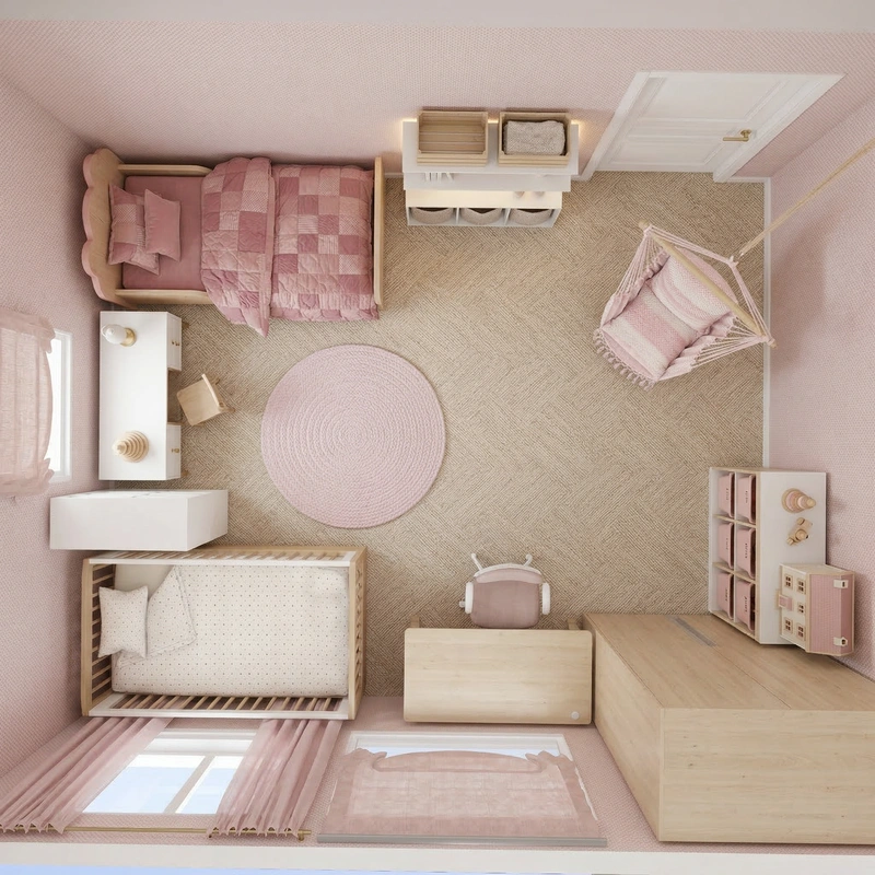 Дизайн детской в стиле Сканди — фото интерьера от нейросети RoomGPT