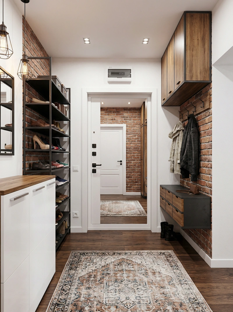 Дизайн интерьера в стиле Лофт — Прихожая от нейросети RoomGPT