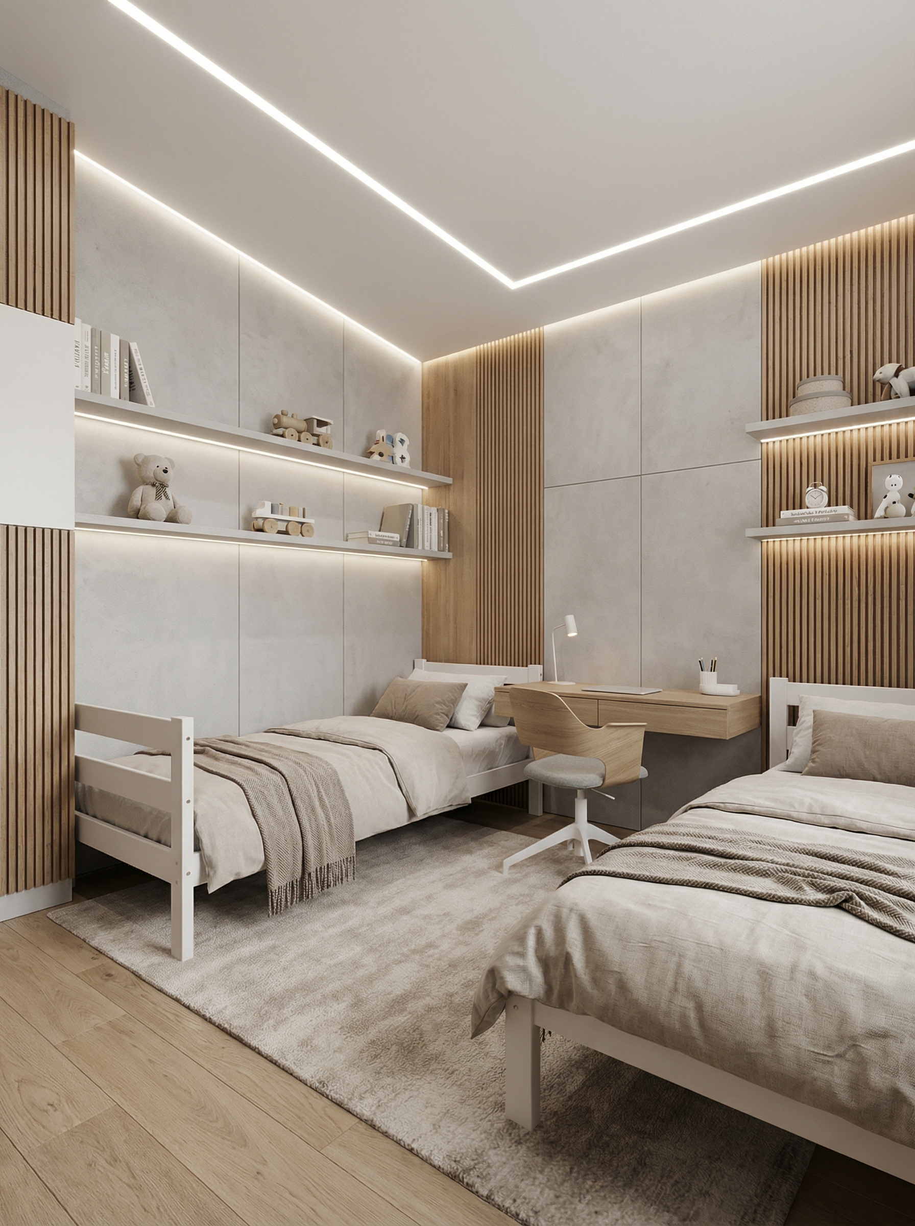 Дизайн детской в стиле Минимализм — фото интерьера от нейросети RoomGPT