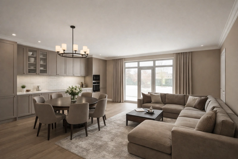 Дизайн кухни в стиле Классика — фото интерьера от нейросети RoomGPT