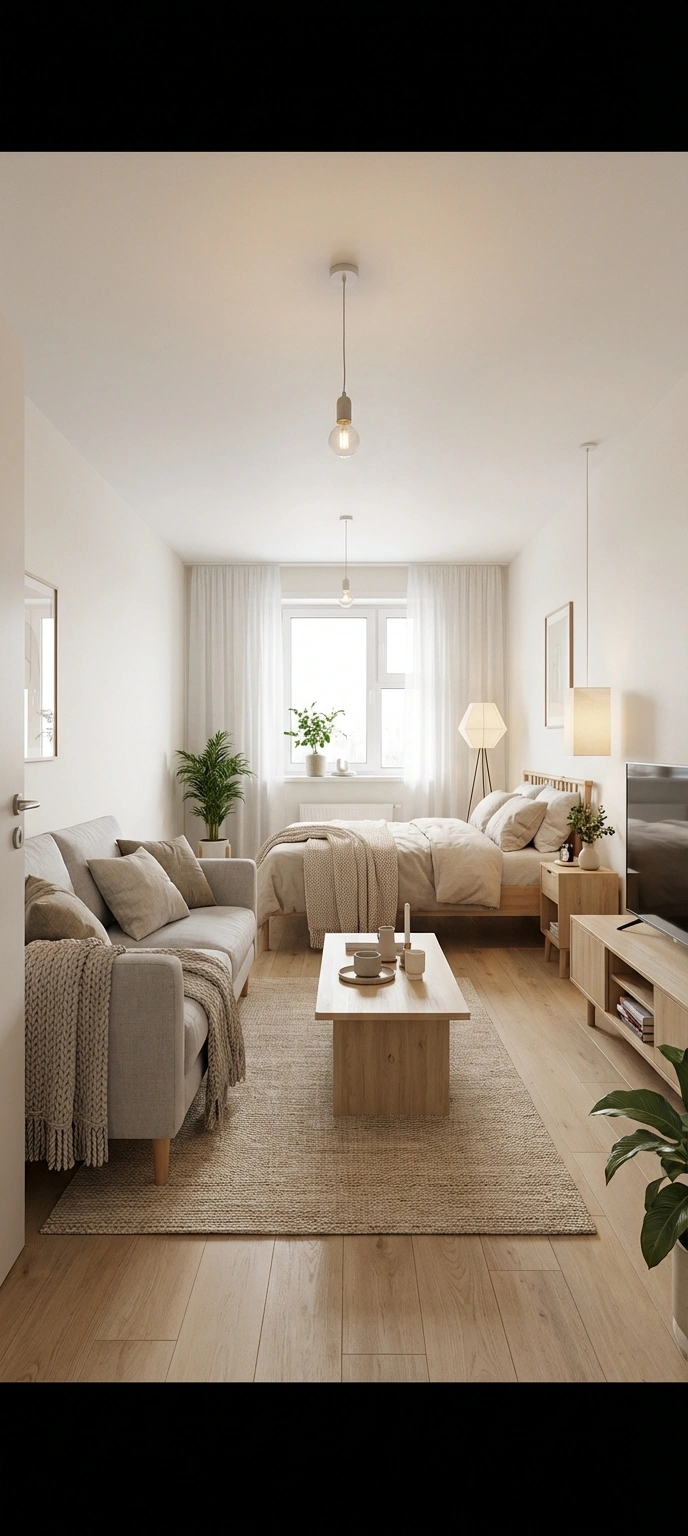 Дизайн интерьера в стиле Хюгге — Гостиная от нейросети RoomGPT