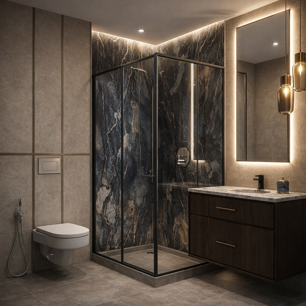 Дизайн ванной в стиле Эклектика — фото интерьера от нейросети RoomGPT