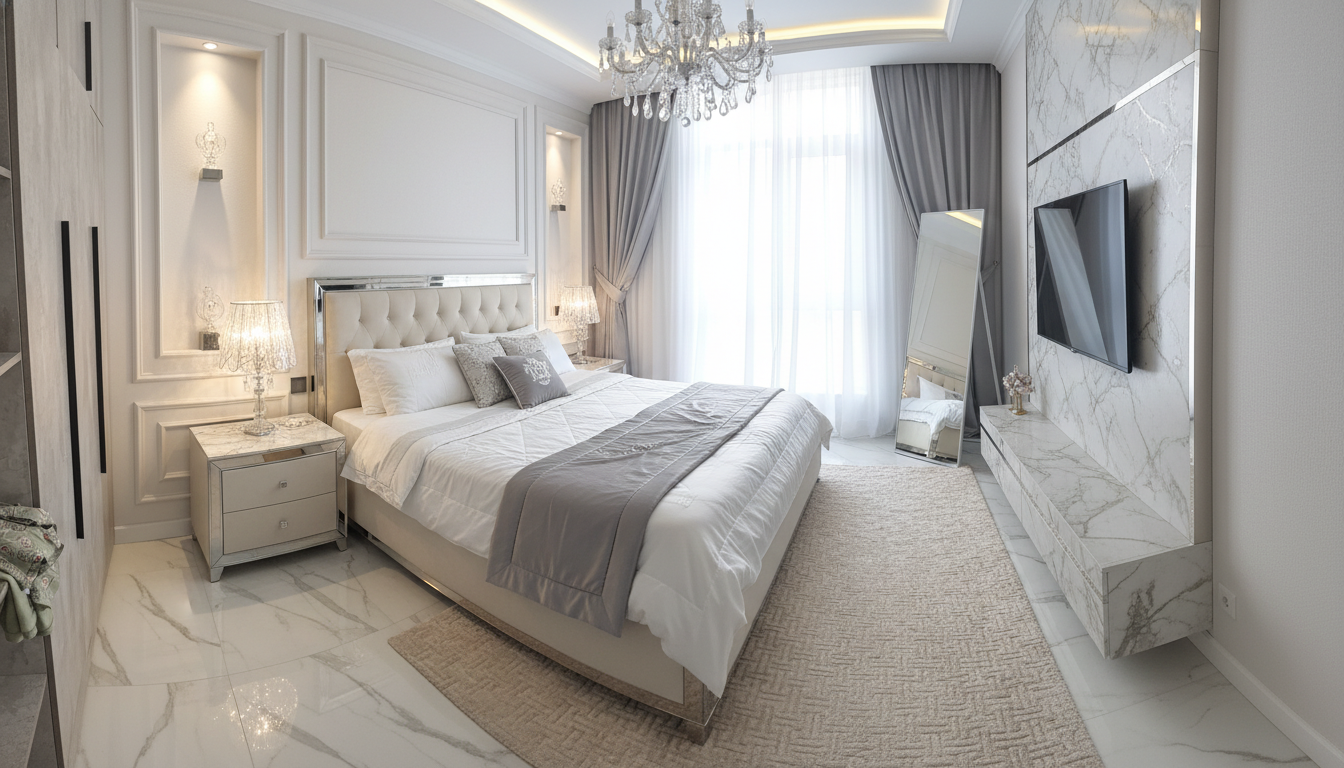 Дизайн спальни в стиле Классика — фото интерьера от нейросети RoomGPT