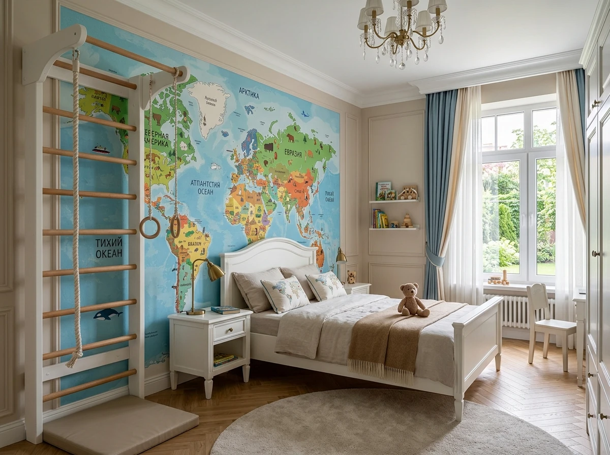 Дизайн спальни в стиле Неоклассика — фото интерьера от нейросети RoomGPT