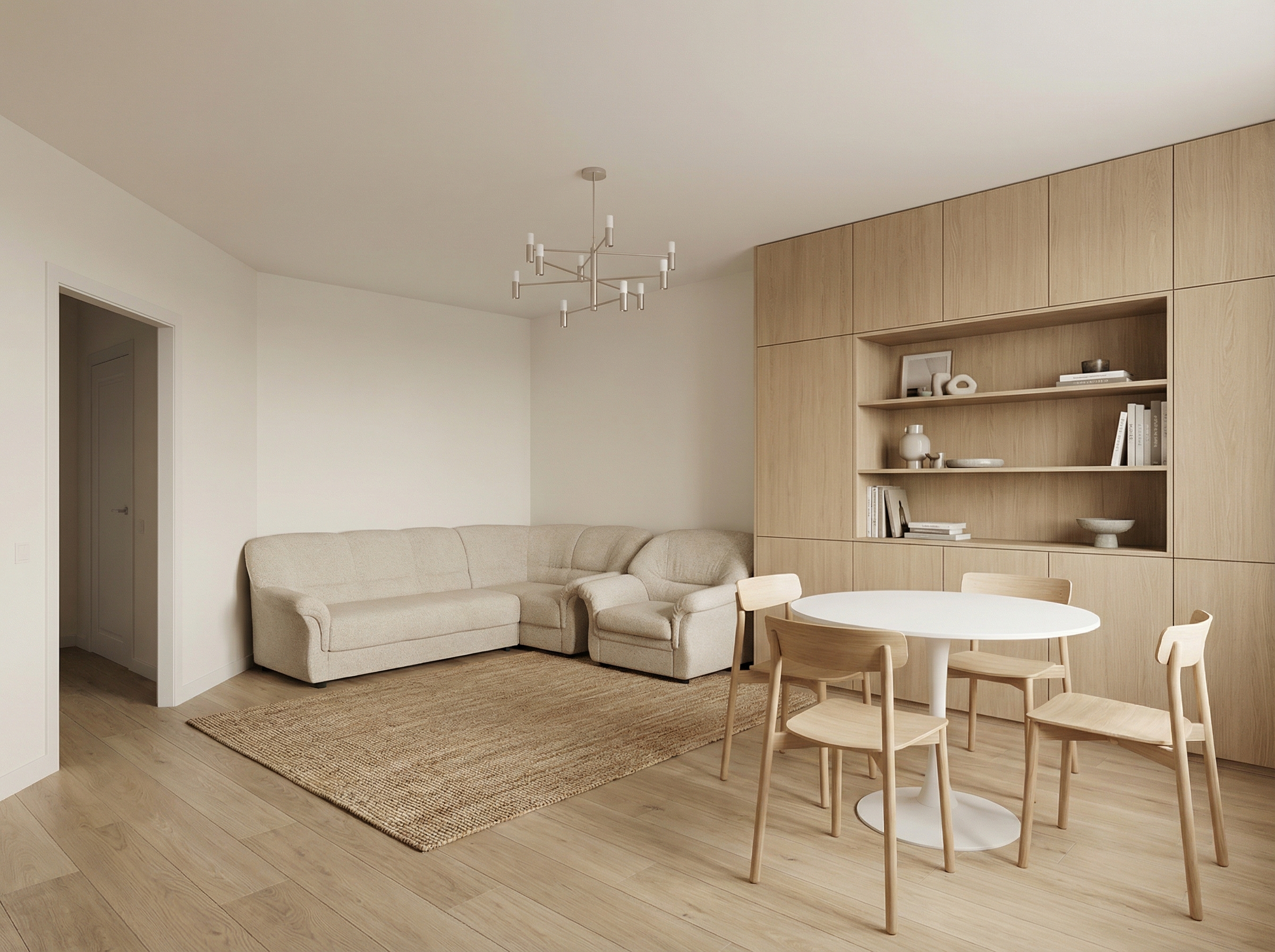 Дизайн гостиной в стиле Минимализм — фото интерьера от нейросети RoomGPT