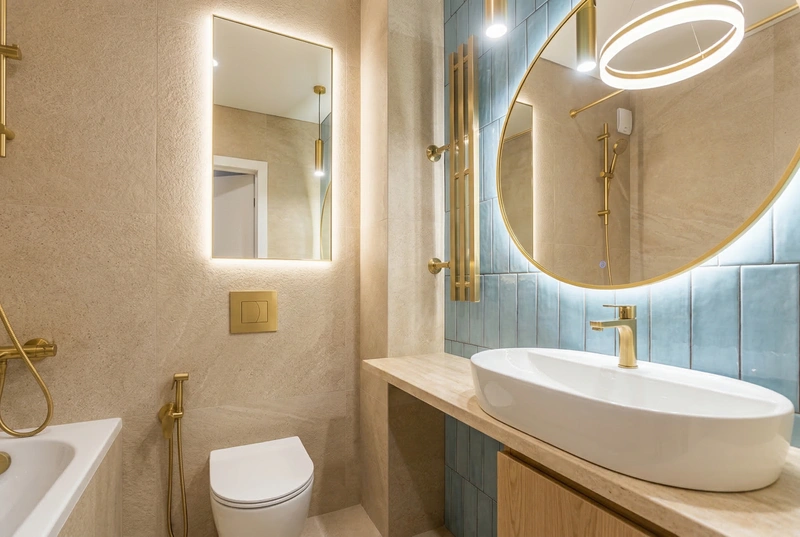 Дизайн ванной в стиле Сканди — фото интерьера от нейросети RoomGPT