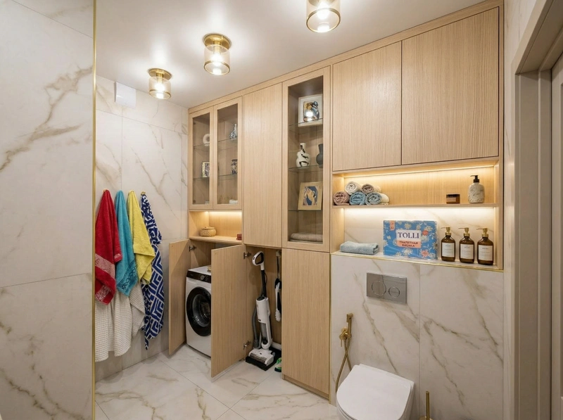 Дизайн ванной в стиле Эклектика — фото интерьера от нейросети RoomGPT