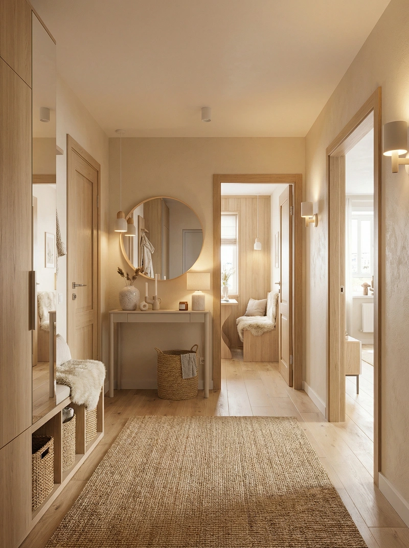 Дизайн интерьера в стиле Хюгге — Прихожая от нейросети RoomGPT