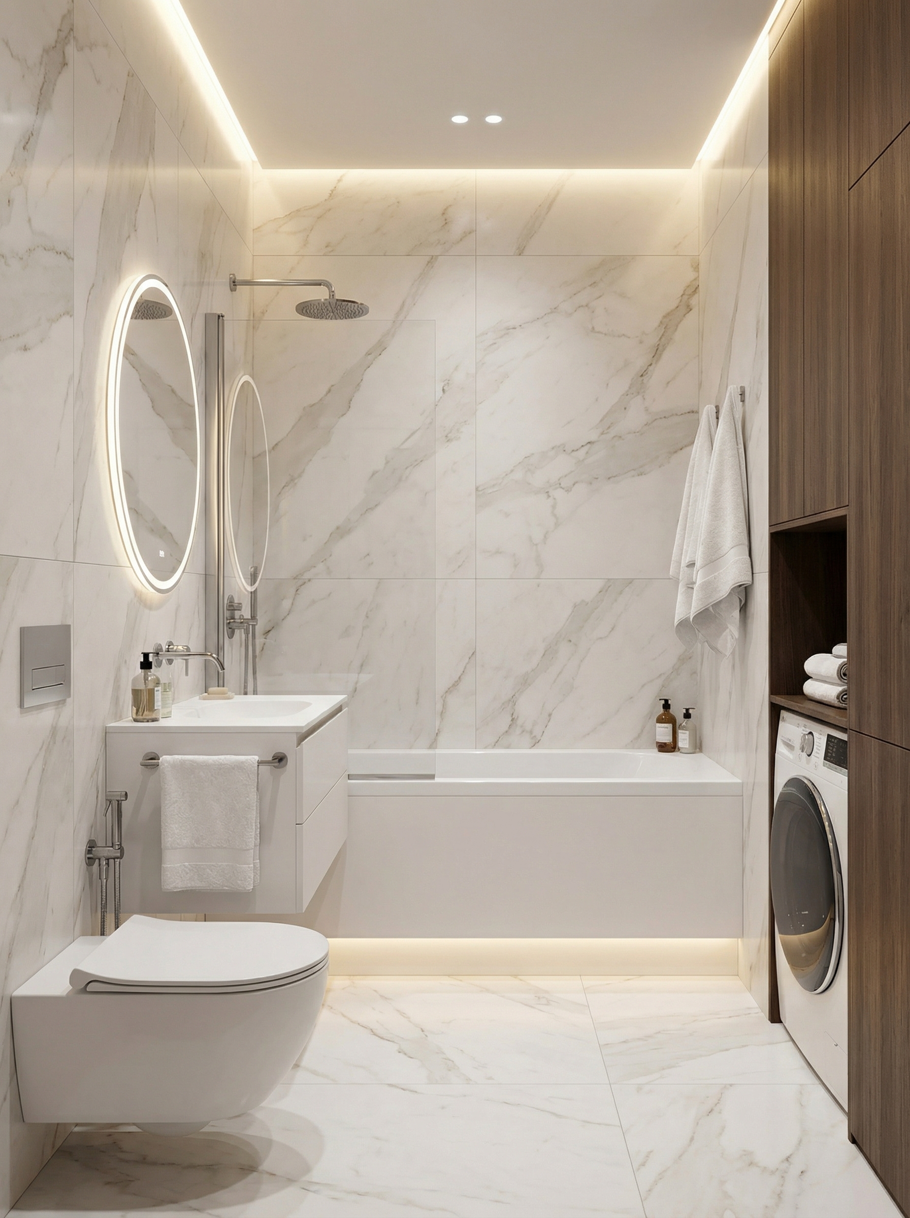 Дизайн ванной в стиле Минимализм — фото интерьера от нейросети RoomGPT