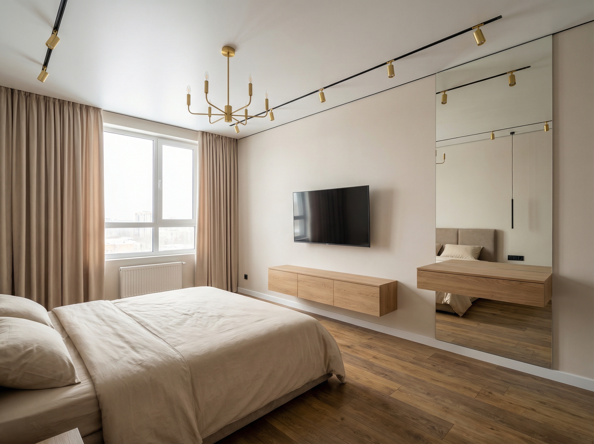 Дизайн спальни в стиле Минимализм — фото интерьера от нейросети RoomGPT