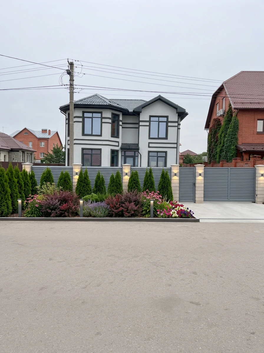 Ландшафтный дизайн в стиле Контемпорари — Участок от нейросети RoomGPT
