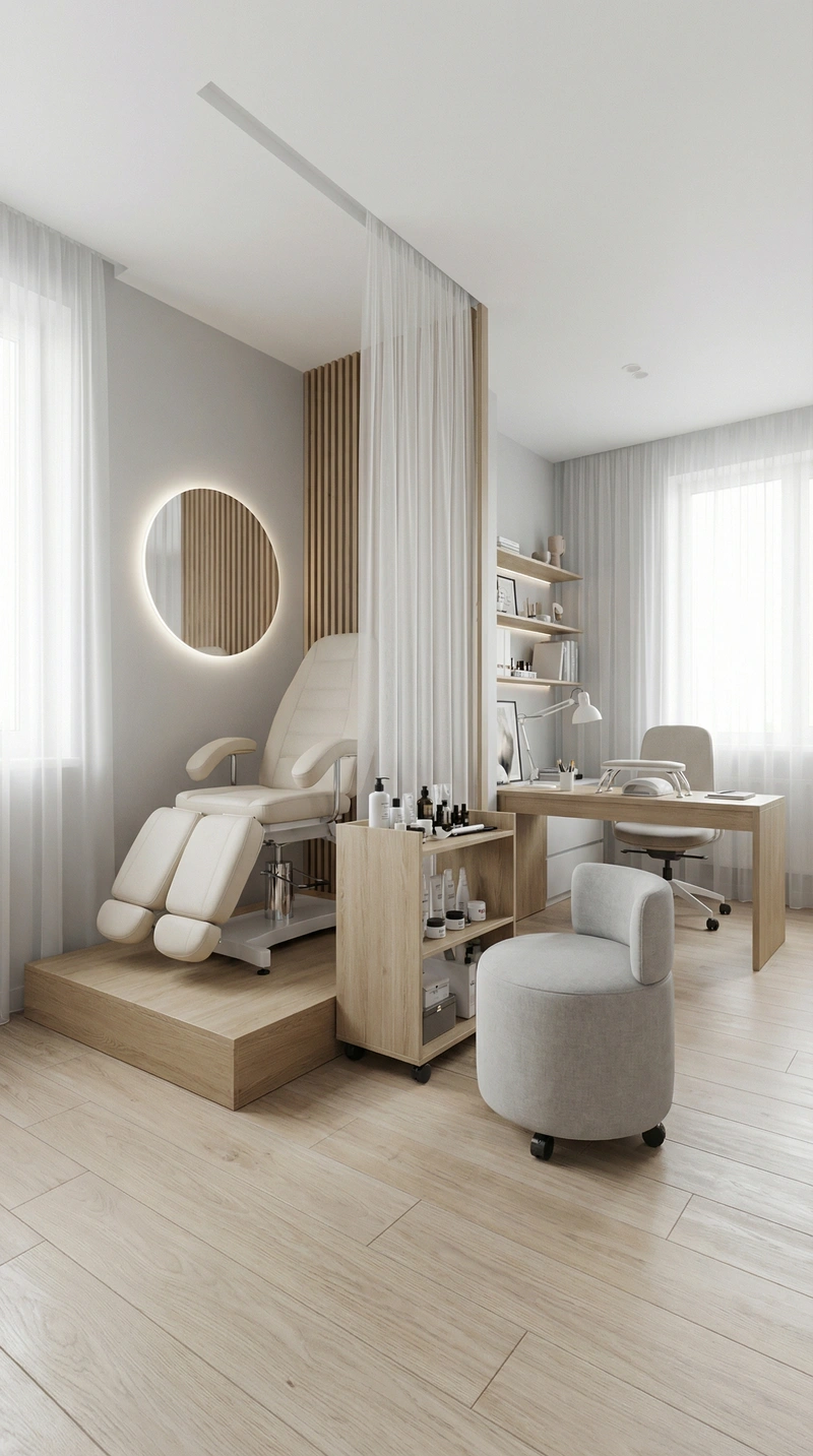 Дизайн интерьера в стиле Сканди — Кабинет от нейросети RoomGPT