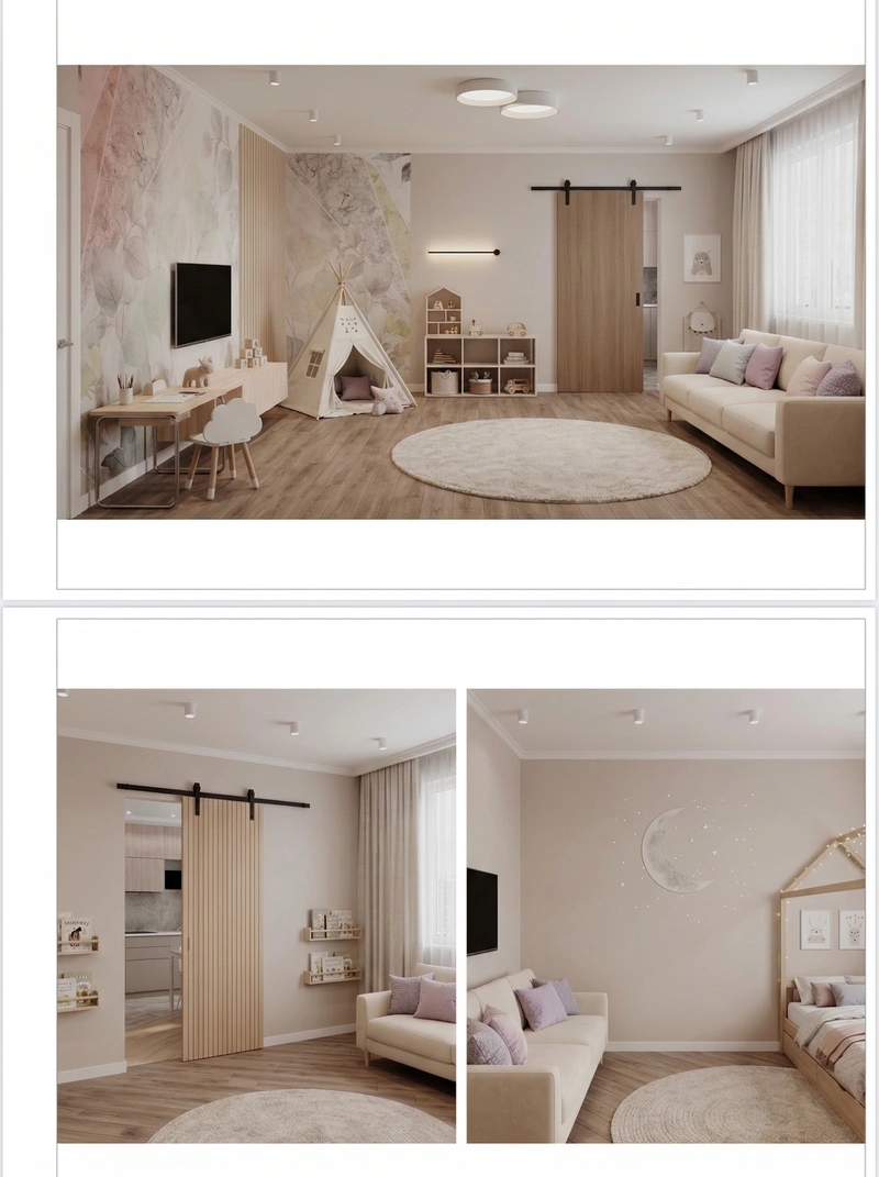 Дизайн детской в стиле Минимализм — фото интерьера от нейросети RoomGPT