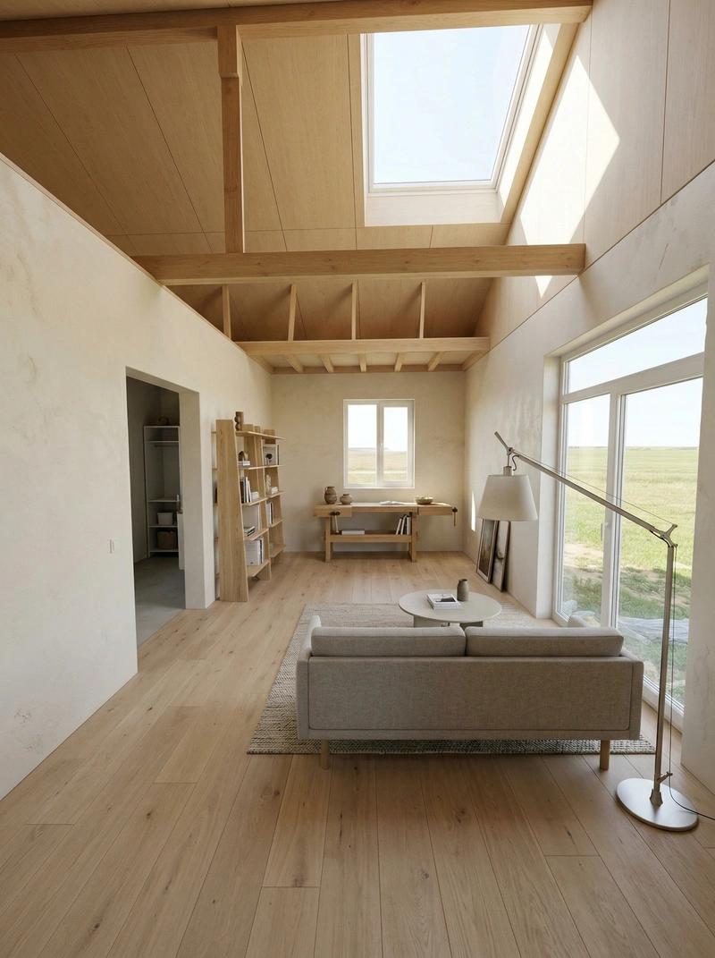 Дизайн гостиной в стиле Сканди — фото интерьера от нейросети RoomGPT