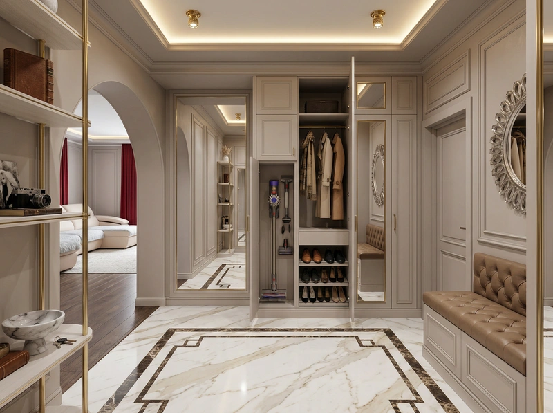 Дизайн интерьера в стиле Классика — Прихожая от нейросети RoomGPT