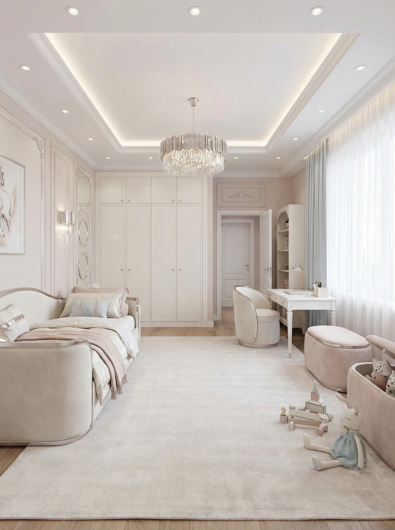 Дизайн интерьера в стиле Неоклассика — Детская от нейросети RoomGPT