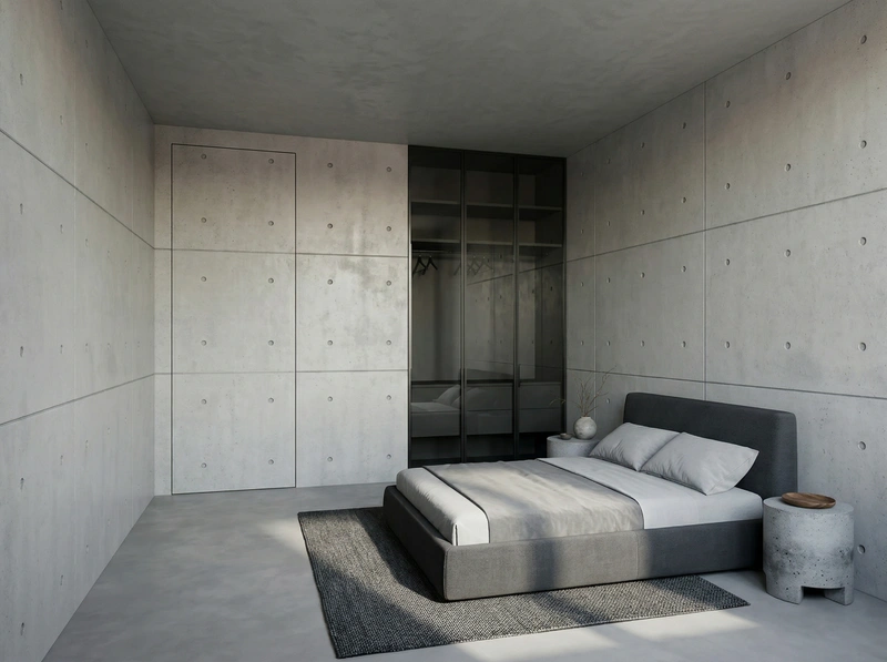 Дизайн спальни в стиле Минимализм — фото интерьера от нейросети RoomGPT