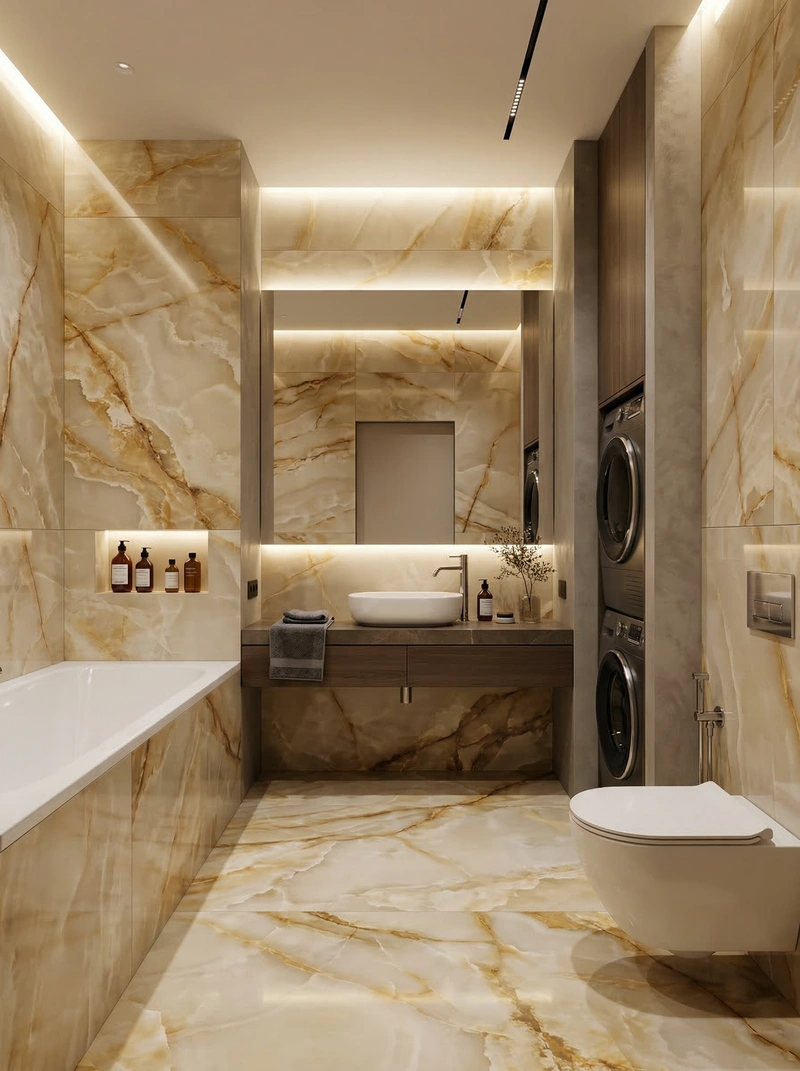 Дизайн интерьера в стиле Минимализм — Ванная от нейросети RoomGPT