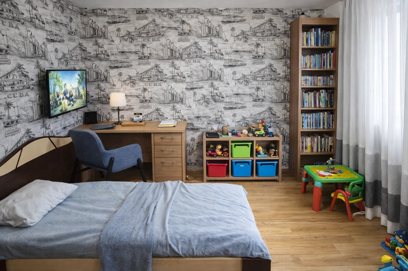 Дизайн детской в стиле Без стиля — фото интерьера от нейросети RoomGPT